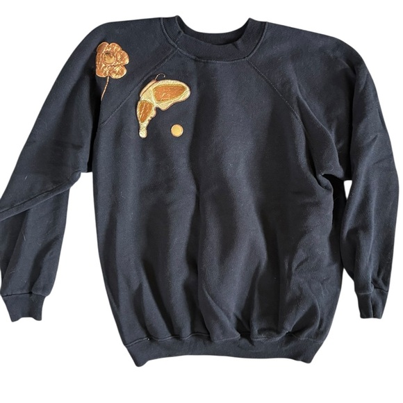 Vintage Hanes Her Way Butterfly Sweatshirt – L – Made in USA - Picture 2 of 5